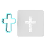 Cross Wood Cookie Cutter | Stamp | Stencil #1 Animals & Dinosaurs Cookie Cutter Lady MINI - 2 Inches (5cm) **BUNDLE** Cutter + Stencil 