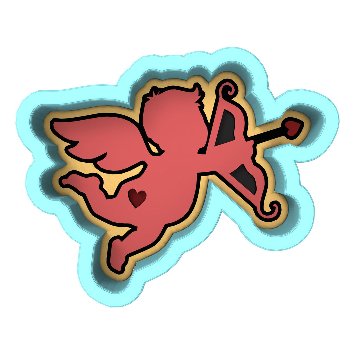 Cupid Cookie Cutter | Stamp | Stencil #2 Wedding / Baby / V Day Cookie Cutter Lady 