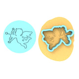 Cupid Cookie Cutter | Stamp | Stencil #2 Wedding / Baby / V Day Cookie Cutter Lady MINI - 2 Inches (5cm) **BUNDLE** Cutter + Debosser 