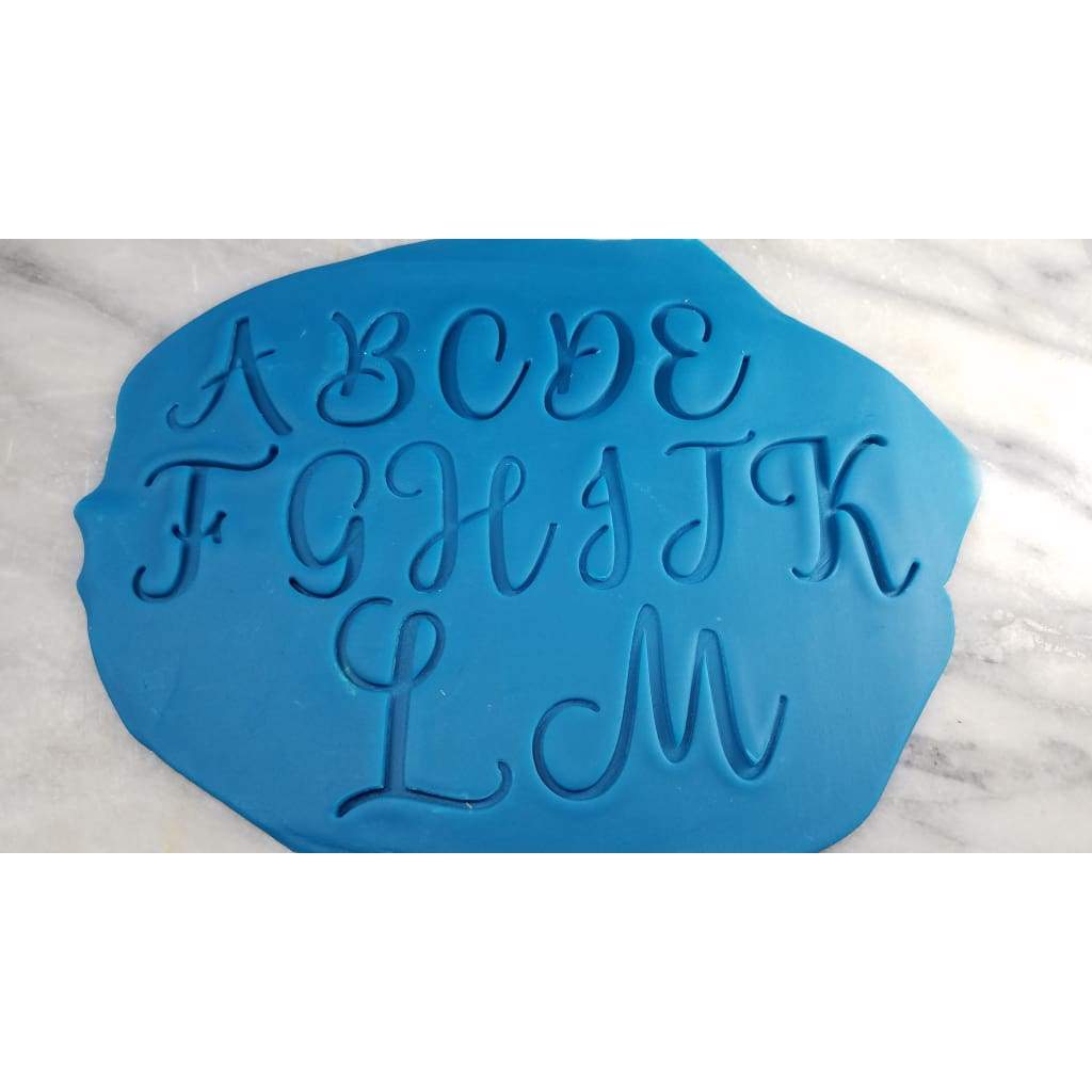 Cursive Letter Cookie Stamps Set - Letters/ Numbers/ Shapes