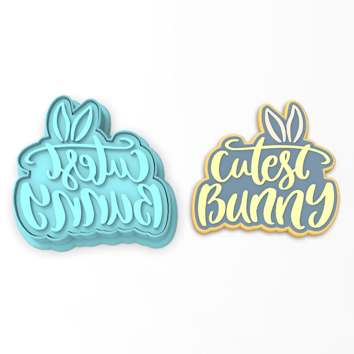 Cutest Bunny Cookie Cutter | Stamp | Stencil #1