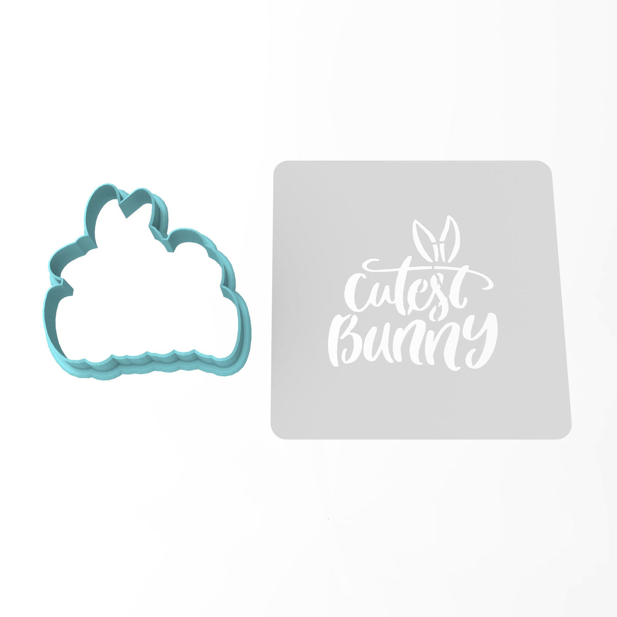 Cutest Bunny Cookie Cutter | Stamp | Stencil #1