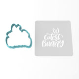 Cutest Bunny Cookie Cutter | Stamp | Stencil #1