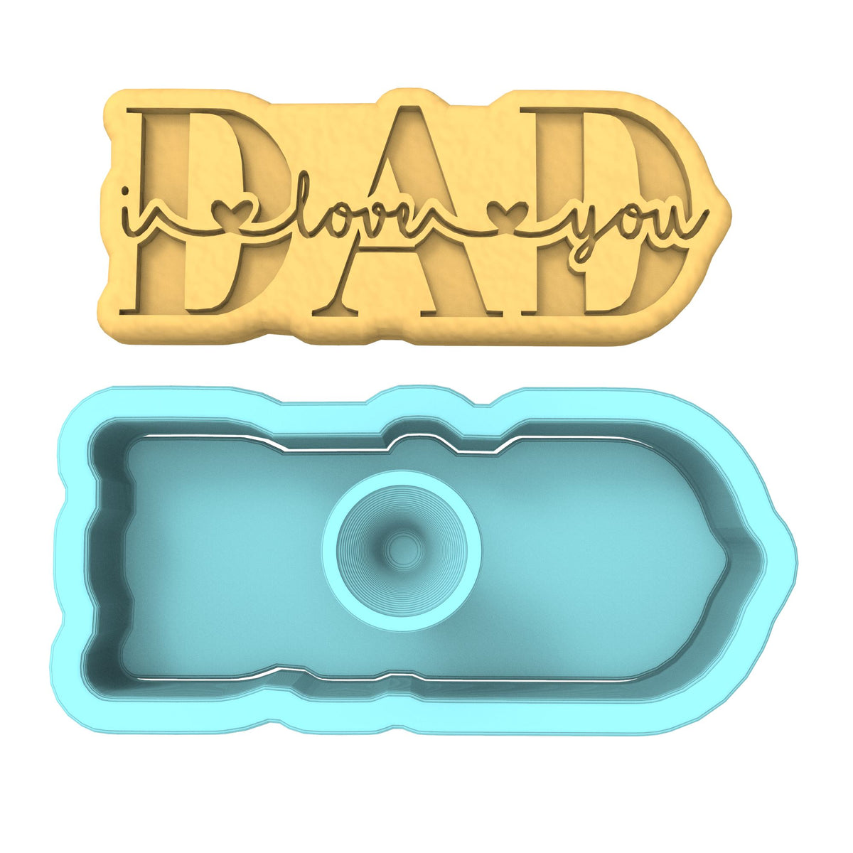 Dad I Love You Cookie Cutter | Stamp | Stencil #1 Cookie Cutter Lady 