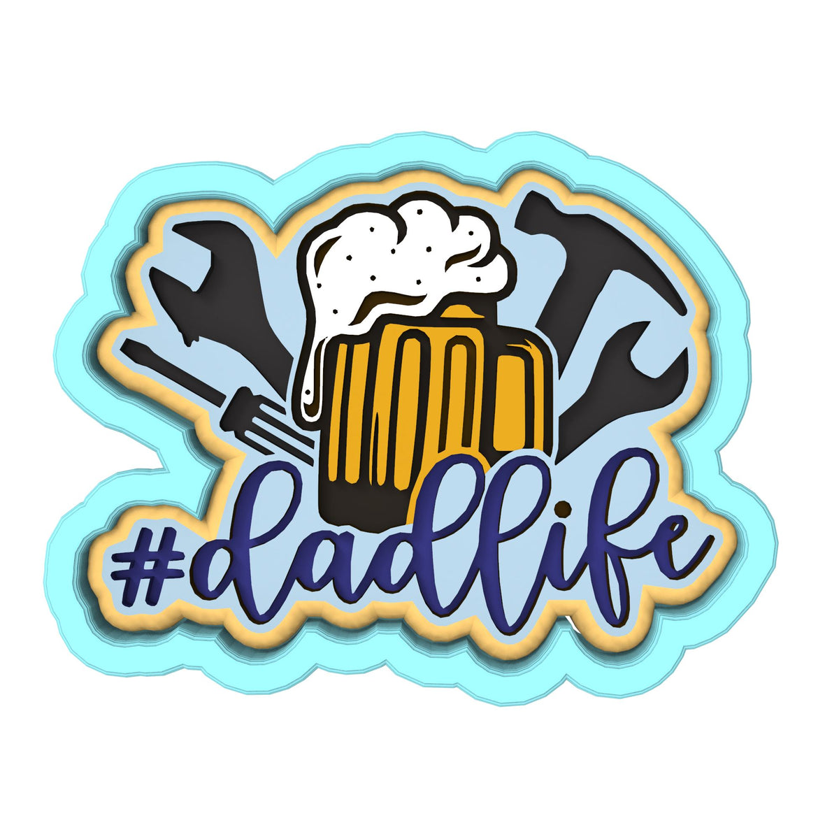 Dad Life Cookie Cutter | Stamp | Stencil #1 Cookie Cutter Lady 