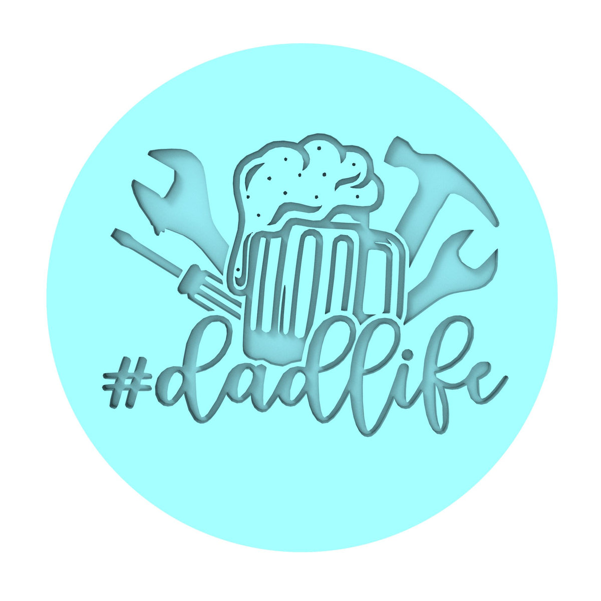 Dad Life Cookie Cutter | Stamp | Stencil #1 Cookie Cutter Lady MINI - 2 Inches (5cm) Debosser ONLY 