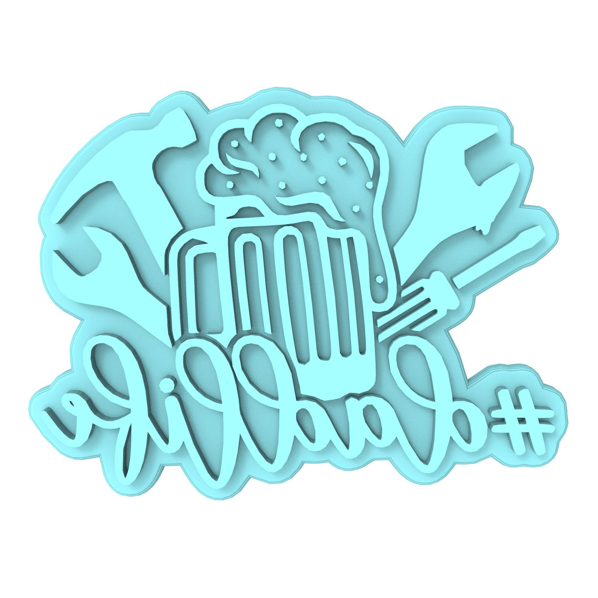 Dad Life Cookie Cutter | Stamp | Stencil #1 Cookie Cutter Lady MINI - 2 Inches (5cm) Stamp ONLY 