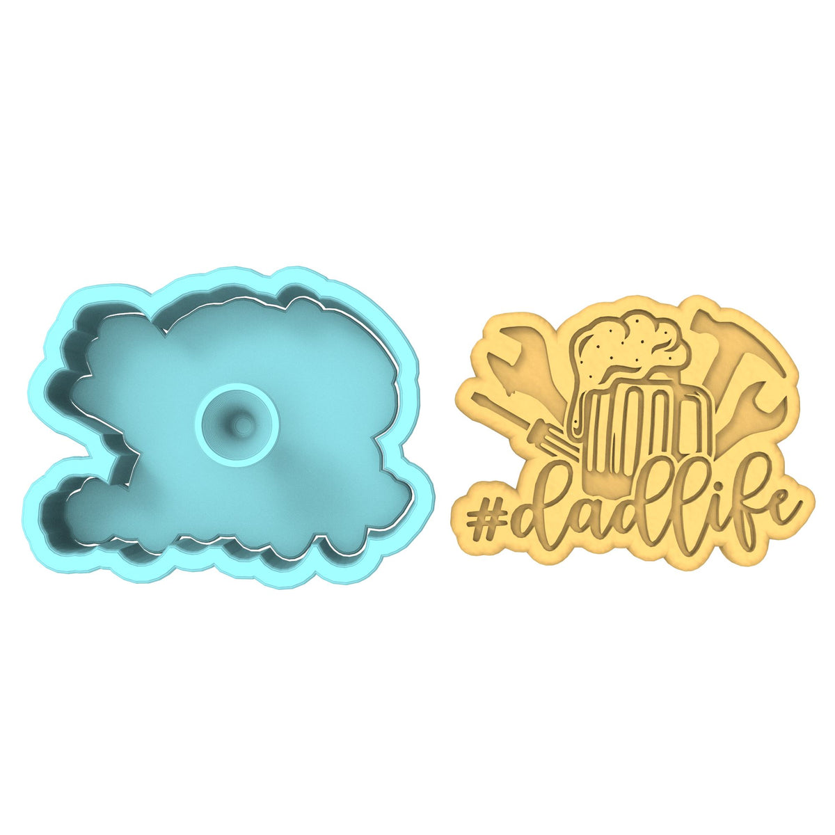 Dad Life Cookie Cutter | Stamp | Stencil #1 Cookie Cutter Lady 