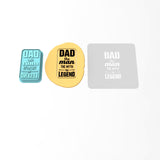 Dad Man Myth Legend Cookie Cutter | Stamp | Stencil #1