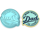 Dad: Man Myth Legend Cookie Cutter | Stamp | Stencil #2 Boys/ Army / Outdoorsman Cookie Cutter Lady 2 Inch Small Cupcake Cutter + Stamp No