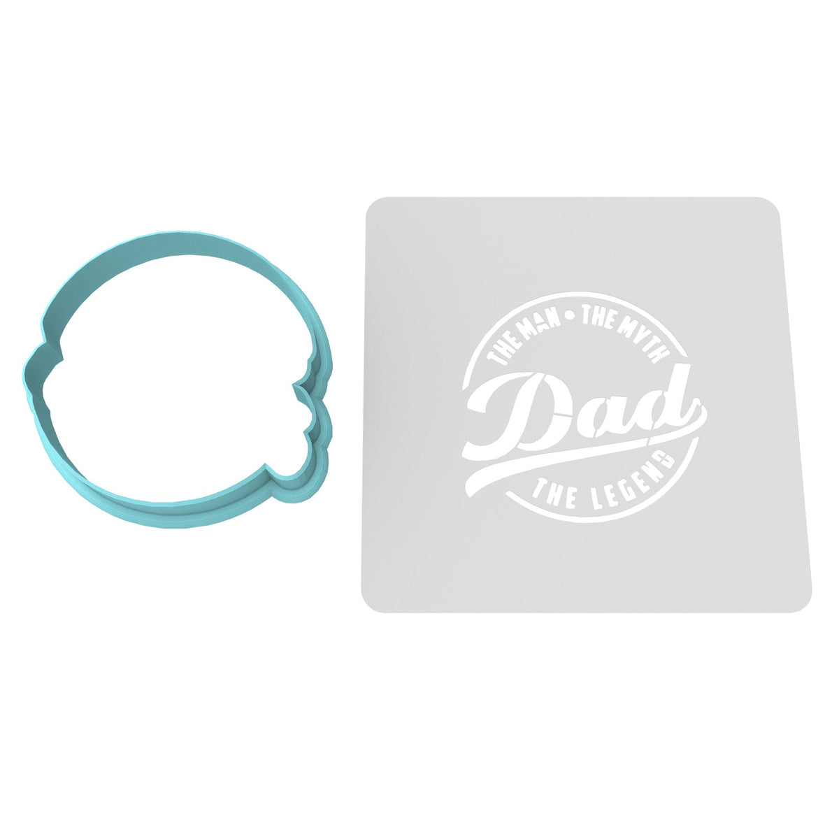 Dad: Man Myth Legend Cookie Cutter | Stamp | Stencil #2 Boys/ Army / Outdoorsman Cookie Cutter Lady 2 Inch Small Cupcake Cutter Only Yes