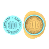 Dad Man Myth Legend Cookie Cutter | Stamp | Stencil #2V Cookie Cutter Lady MINI - 2 Inches (5cm) **BUNDLE** Cutter + Debosser 