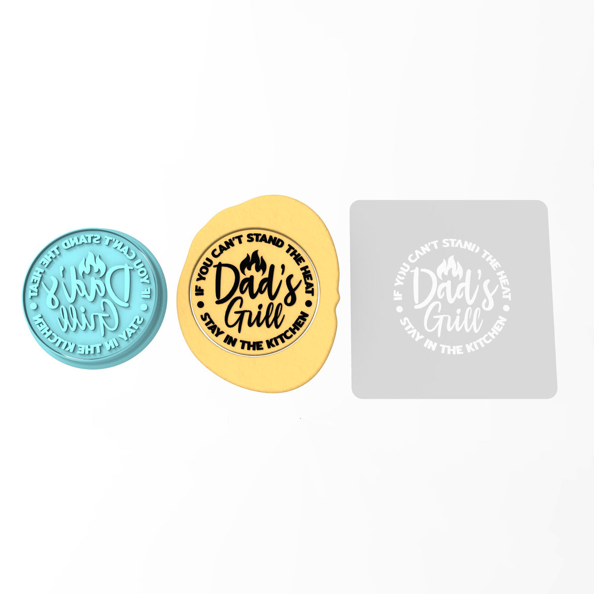 Dad's Grill Cookie Cutter | Stamp | Stencil #1
