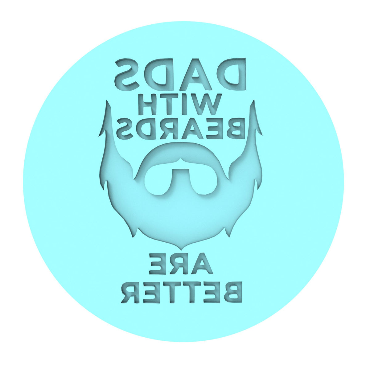 Dads with Beards are Better Cookie Cutter | Stamp | Stencil #1 Cookie Cutter Lady MINI - 2 Inches (5cm) Debosser ONLY 