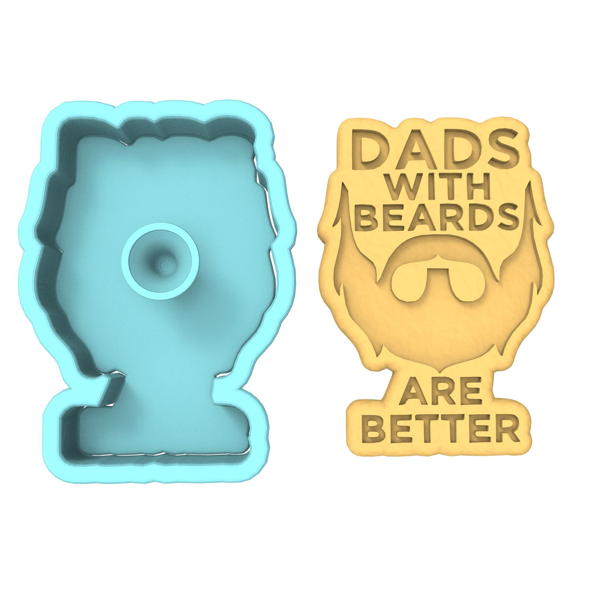 Dads with Beards are Better Cookie Cutter | Stamp | Stencil #1 Cookie Cutter Lady 