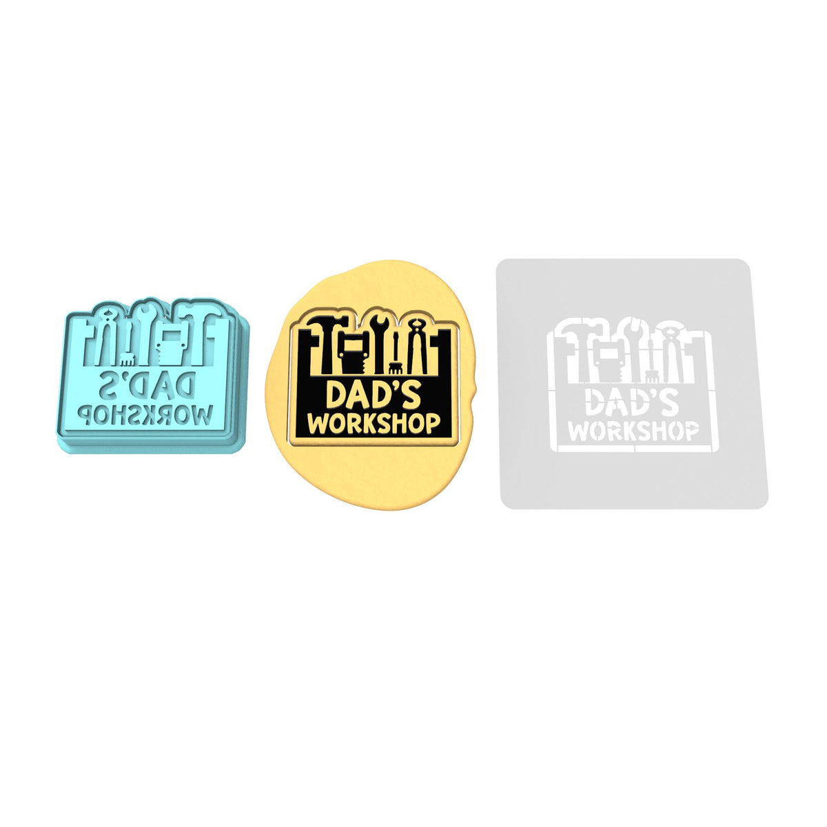 Dad's Workshop Cookie Cutter | Stamp | Stencil #1