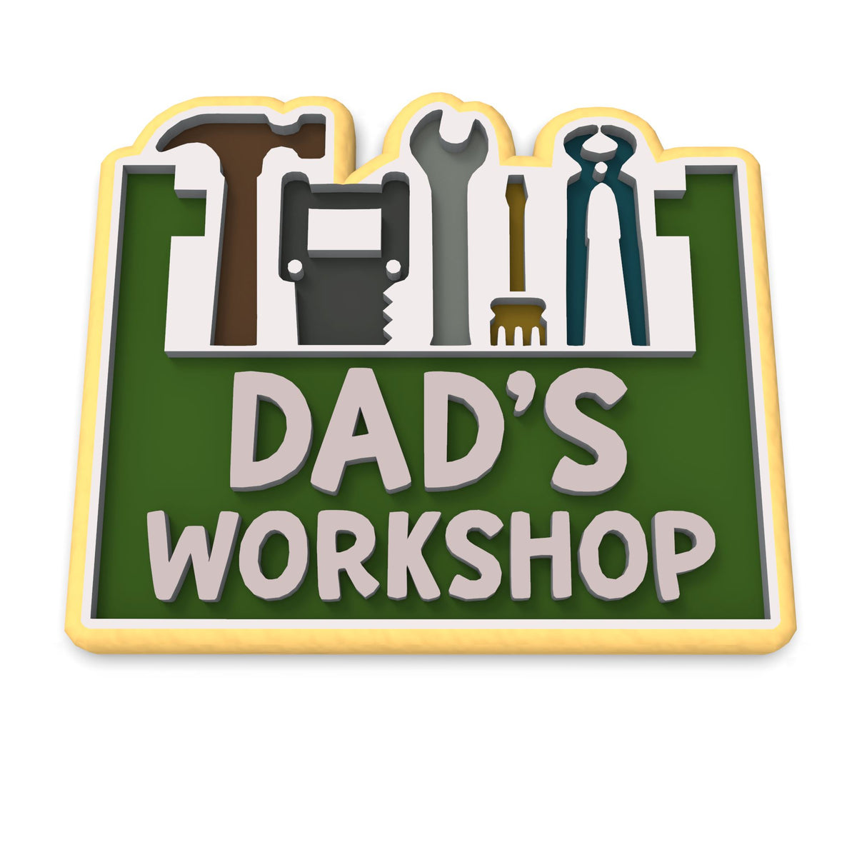 Dad's Workshop Cookie Cutter | Stamp | Stencil #1