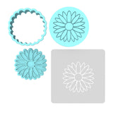 Daisy Flower Cookie Cutter | Stamp | Stencil #2 Animals & Dinosaurs Cookie Cutter Lady MINI - 2 Inches (5cm) **FULL SET BUNDLE** Cutter + Stamp + Stencil + Debosser **BEST DEAL** 