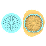 Daisy Flower Cookie Cutter | Stamp | Stencil #2 Animals & Dinosaurs Cookie Cutter Lady MINI - 2 Inches (5cm) **BUNDLE** Cutter + Debosser 