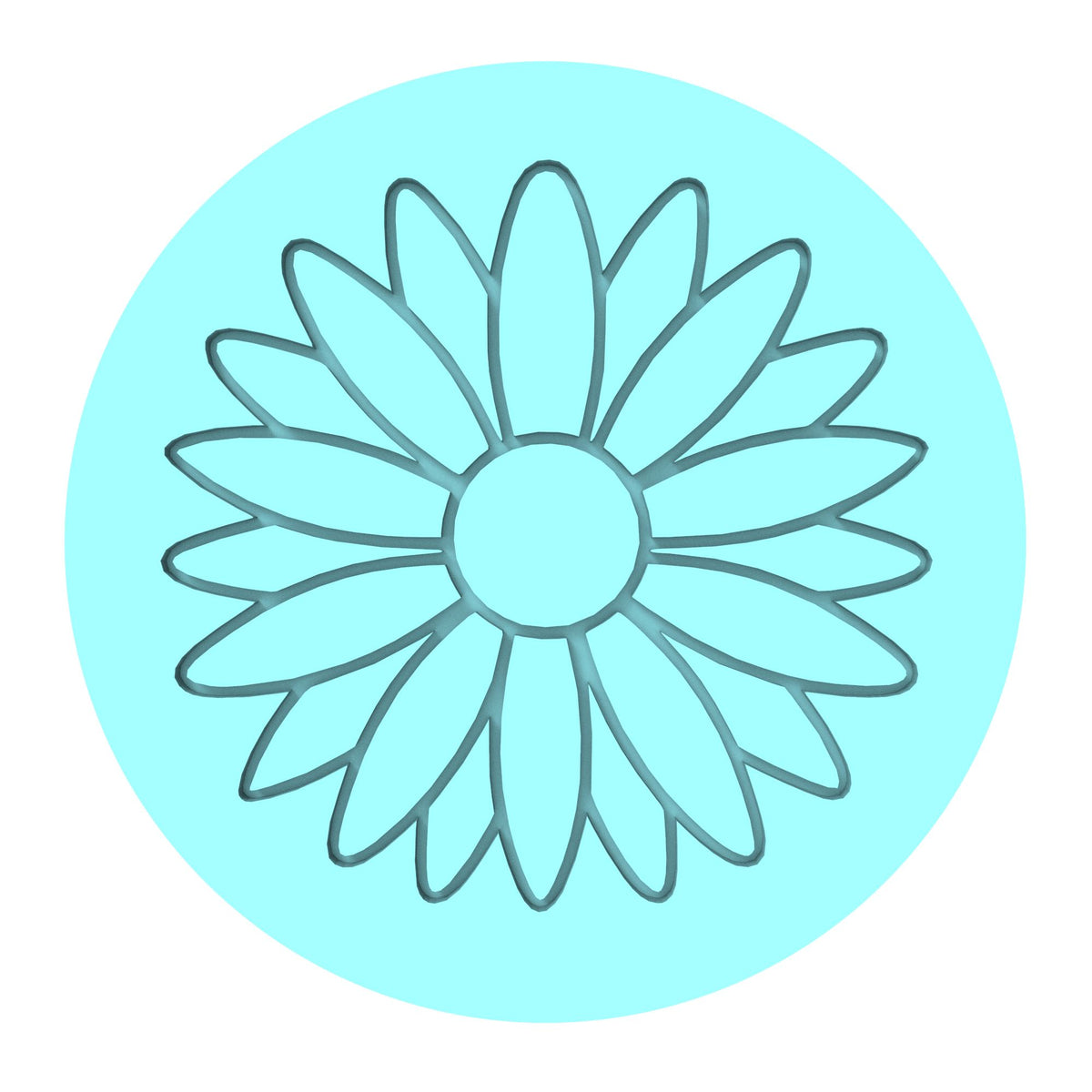 Daisy Flower Cookie Cutter | Stamp | Stencil #2 Animals & Dinosaurs Cookie Cutter Lady MINI - 2 Inches (5cm) Debosser ONLY 