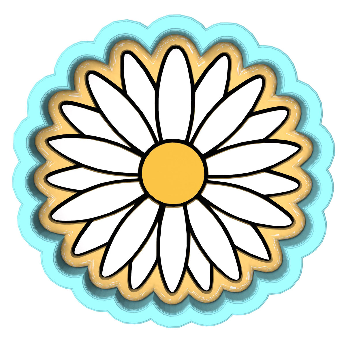 Daisy Flower Cookie Cutter | Stamp | Stencil #2 Animals & Dinosaurs Cookie Cutter Lady 
