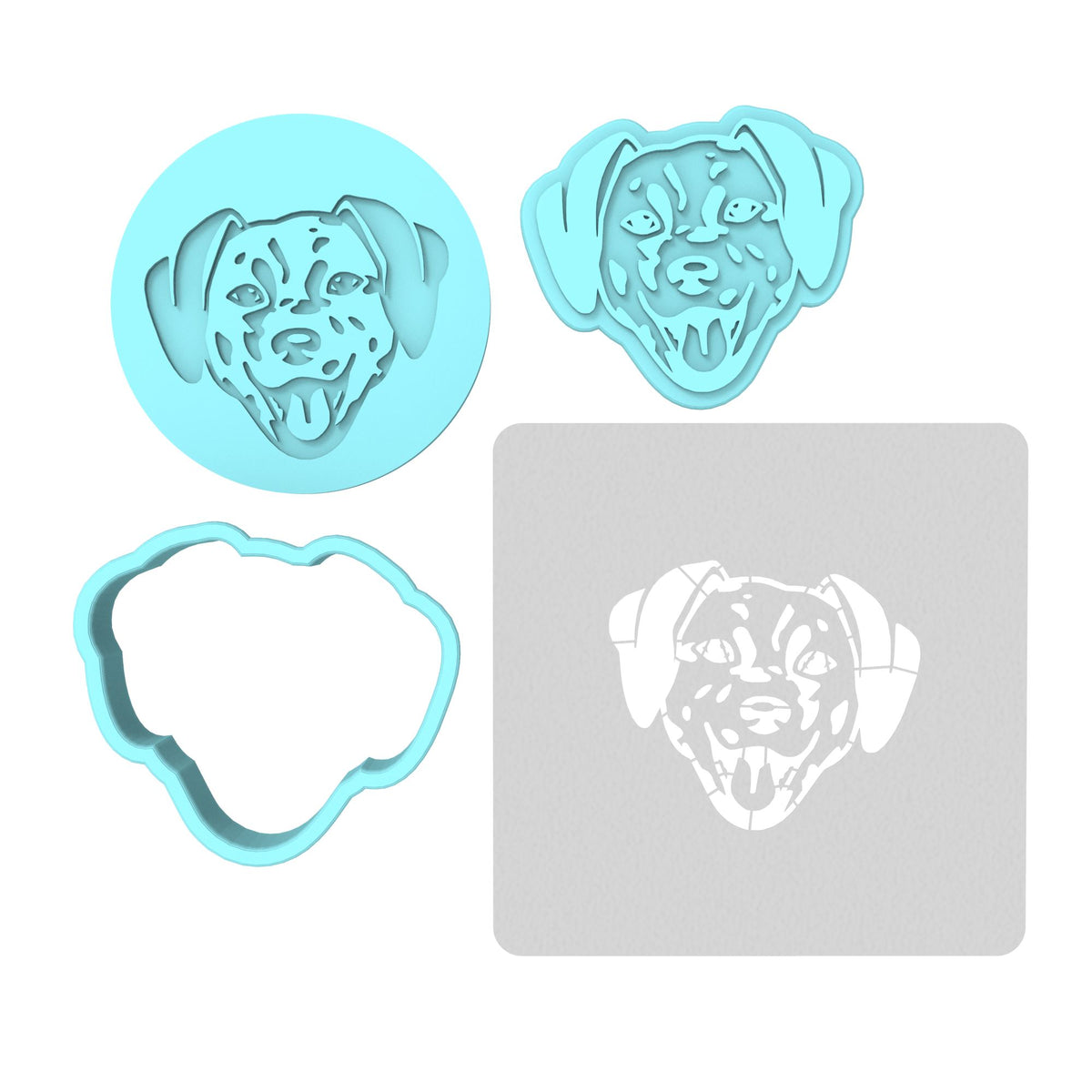 Dalmatian Cookie Cutter | Stamp | Stencil #1 Animals & Dinosaurs Cookie Cutter Lady MINI - 2 Inches (5cm) **FULL SET BUNDLE** Cutter + Stamp + Stencil + Debosser **BEST DEAL** 