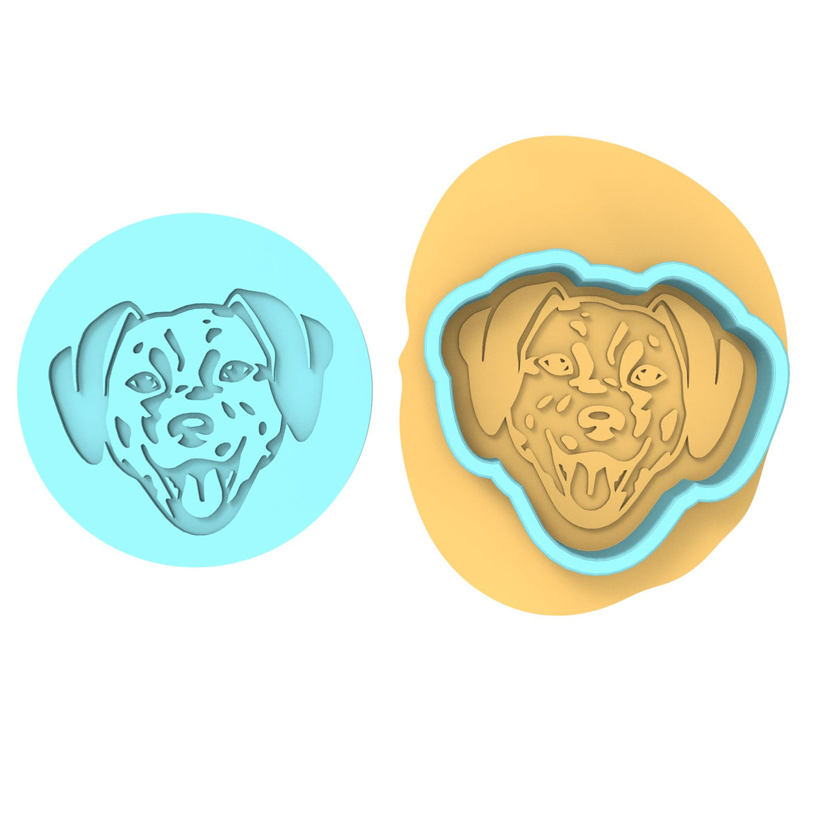 Dalmatian Cookie Cutter | Stamp | Stencil #1 Animals & Dinosaurs Cookie Cutter Lady MINI - 2 Inches (5cm) **BUNDLE** Cutter + Debosser 