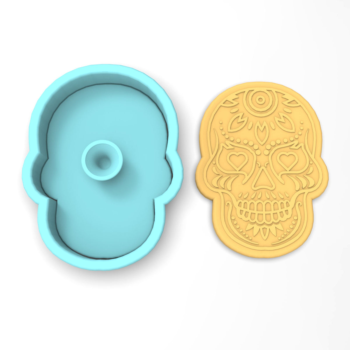 Day of the Dead Skull Cookie Cutter | Stamp | Stencil #3