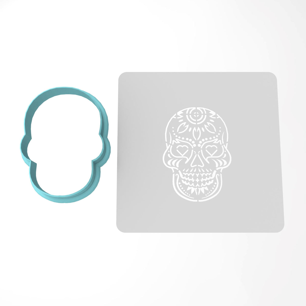 Day of the Dead Skull Cookie Cutter | Stamp | Stencil #3
