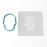 Day of the Dead Skull Cookie Cutter | Stamp | Stencil #4