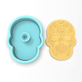 Day of the Dead Skull Cookie Cutter | Stamp | Stencil #4