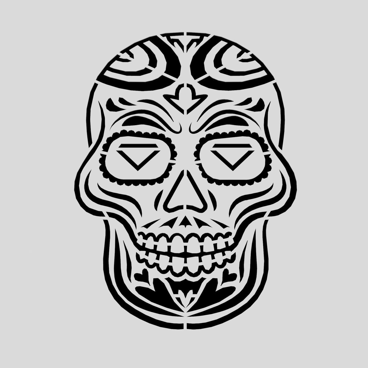 Day of the Dead Skull Cookie Cutter | Stamp | Stencil #5