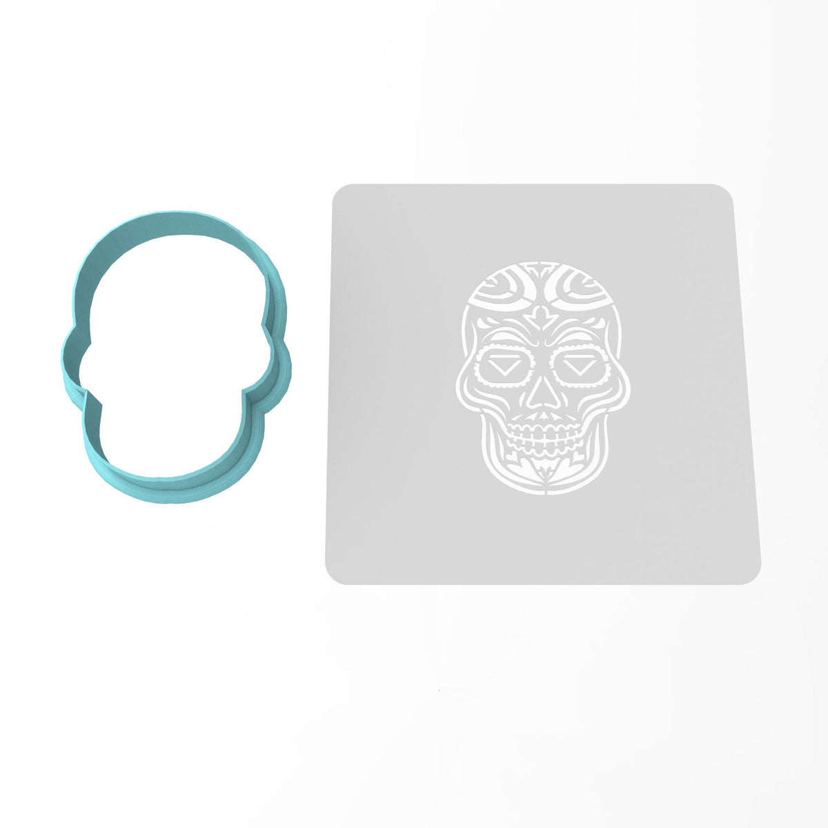 Day of the Dead Skull Cookie Cutter | Stamp | Stencil #5