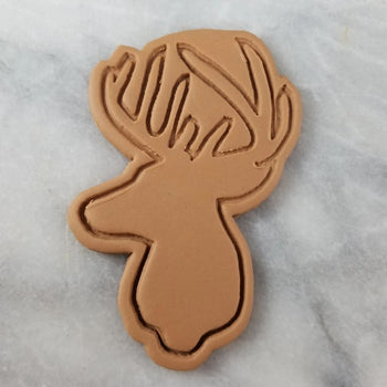 Deer Antlers Cookie Cutter Outline & Stamp 2