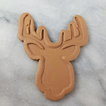 Deer Antlers Cookie Cutter Outline & Stamp 3