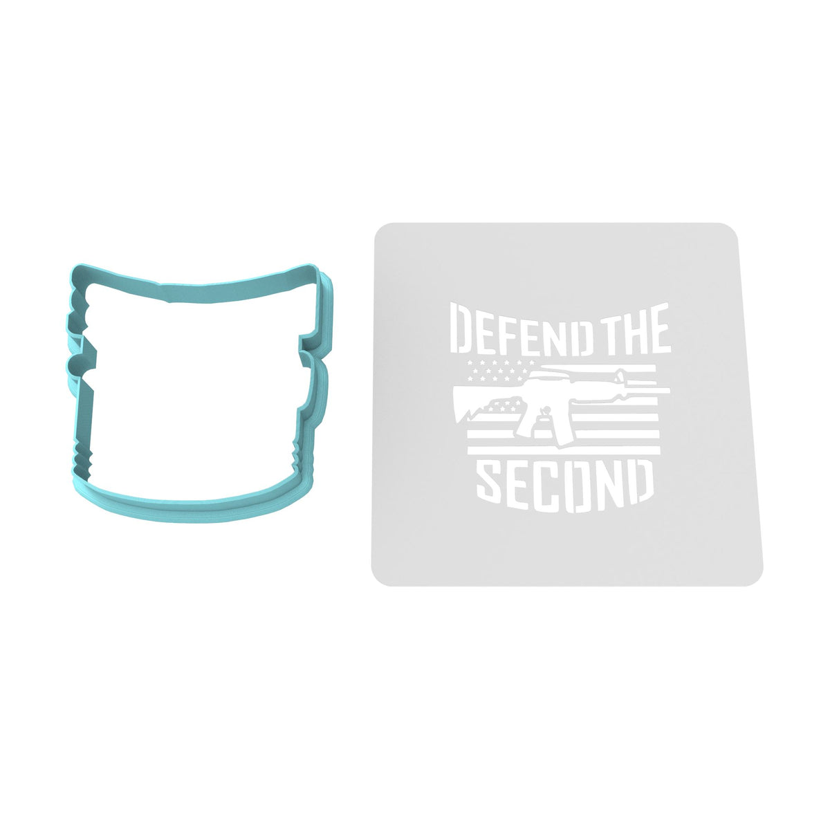 Defend the 2nd Cookie Cutter | Stamp | Stencil #1 Boys/ Army / Outdoorsman Cookie Cutter Lady 