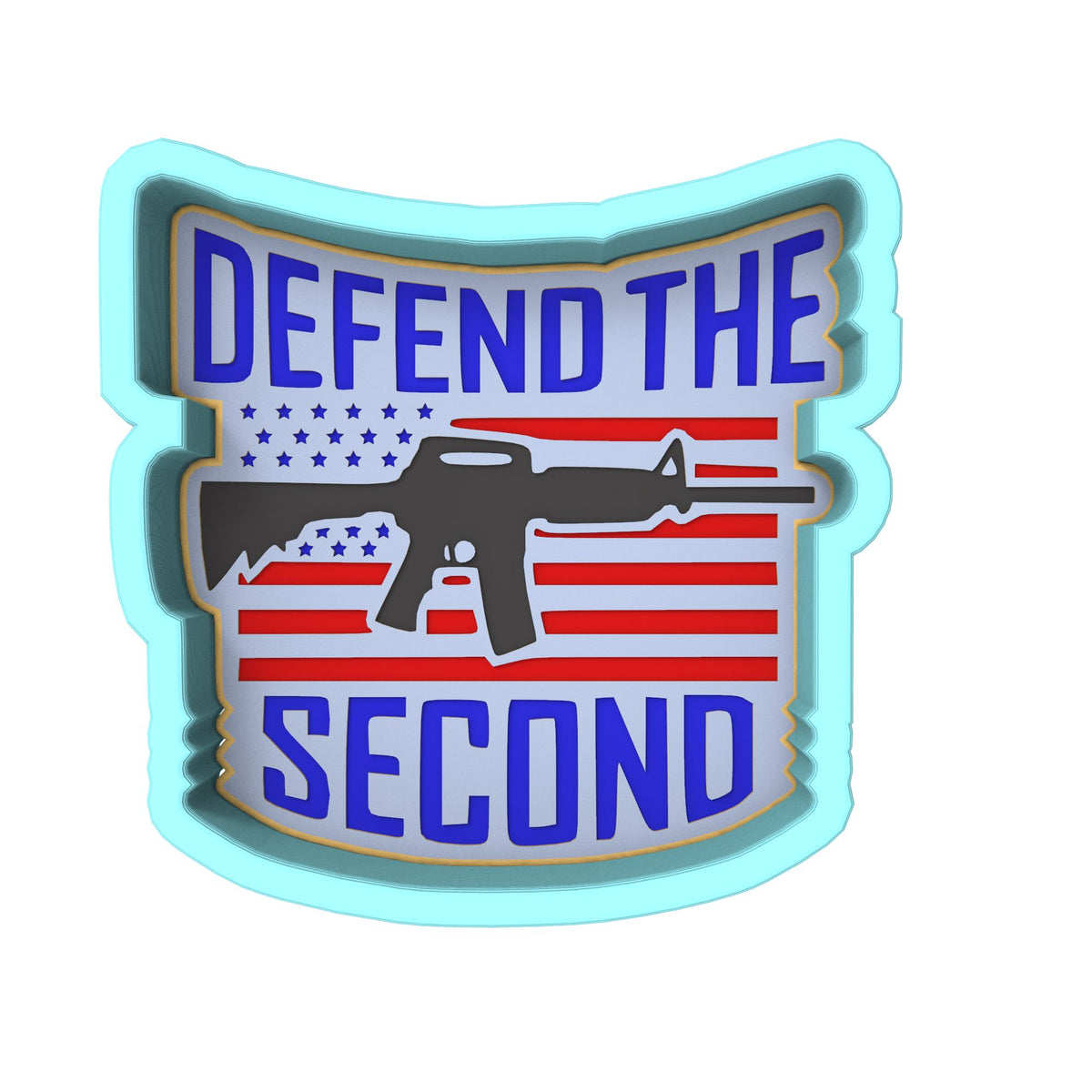 Defend the 2nd Cookie Cutter | Stamp | Stencil #1 Boys/ Army / Outdoorsman Cookie Cutter Lady 