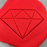 Diamond Cookie Cutter  Stamp & Outline #1