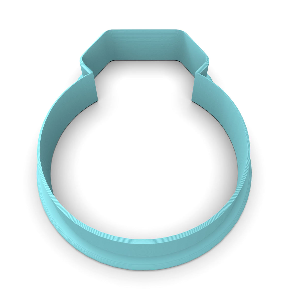 Diamond Wedding Ring Cookie Cutter | Stamp | Stencil #1