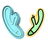 Dildo Cookie Cutter | Stamp | Stencil #2 Bachelorette & Bachelor Cookie Cutter Lady MINI - 2 Inches (5cm) **BUNDLE** Cutter + Stamp 