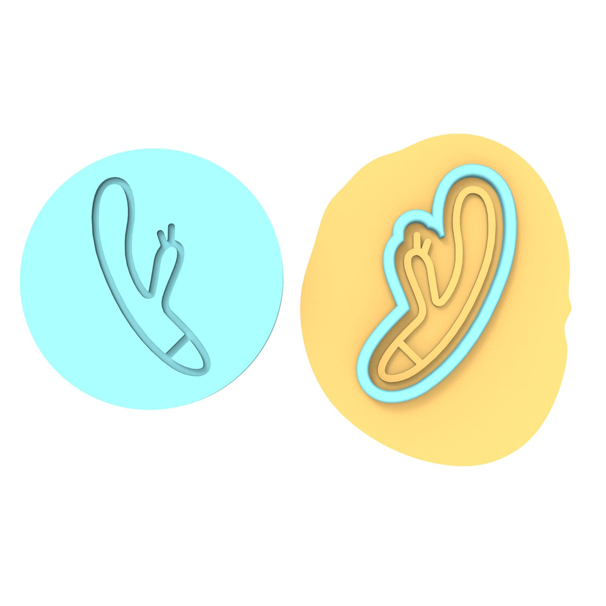 Dildo Cookie Cutter | Stamp | Stencil #2 Bachelorette & Bachelor Cookie Cutter Lady MINI - 2 Inches (5cm) **BUNDLE** Cutter + Debosser 