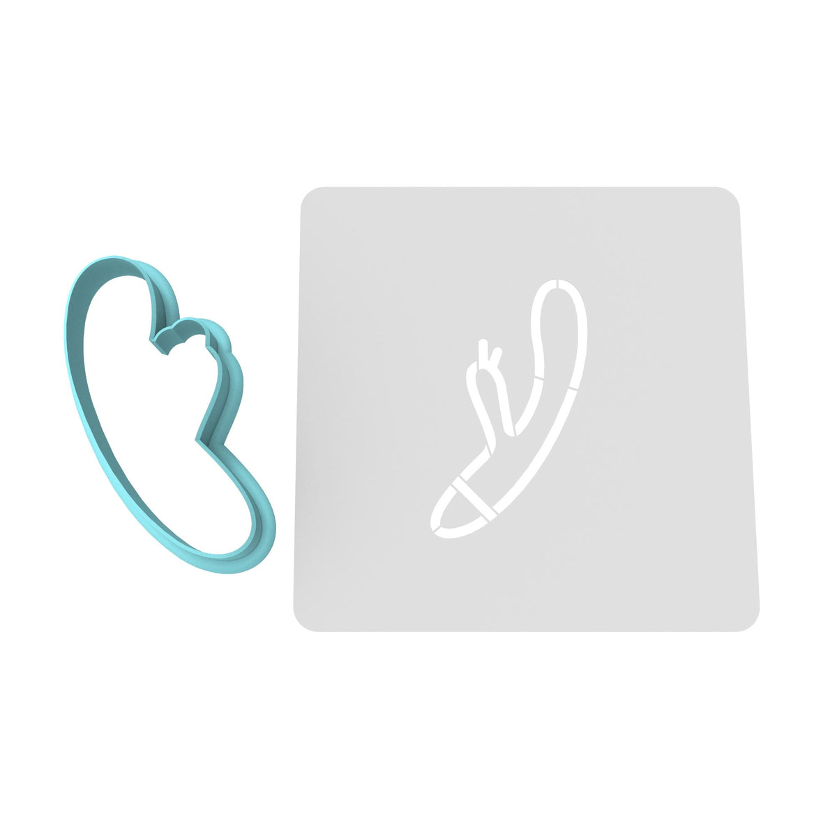 Dildo Cookie Cutter | Stamp | Stencil #2 Bachelorette & Bachelor Cookie Cutter Lady MINI - 2 Inches (5cm) **BUNDLE** Cutter + Stencil 