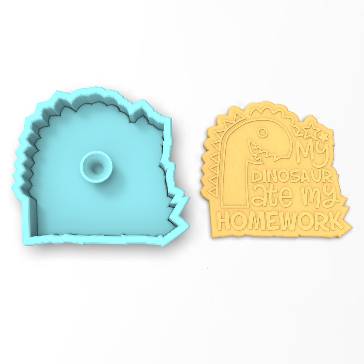 Dinosaur Ate My Homework Cookie Cutter | Stamp | Stencil #1