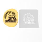 Dinosaur Ate My Homework Cookie Cutter | Stamp | Stencil #1