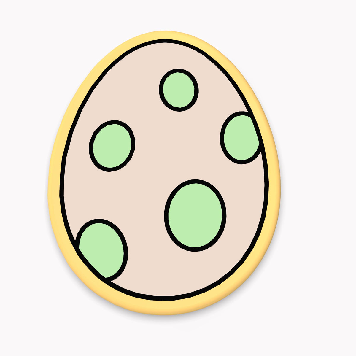 Dinosaur Egg Cookie Cutter | Stamp | Stencil #1