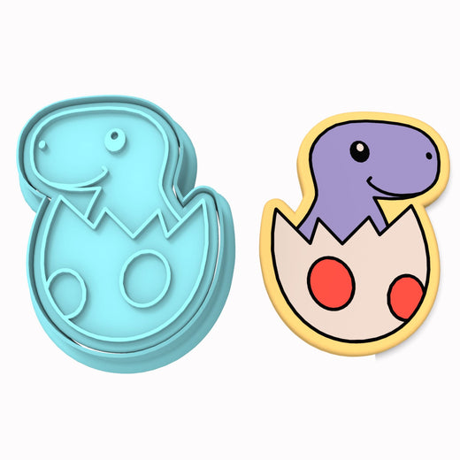 Dinosaur Egg Hatching Cookie Cutter | Stamp | Stencil #1