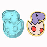 Dinosaur Egg Hatching Cookie Cutter | Stamp | Stencil #1