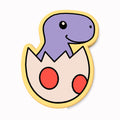 Dinosaur Egg Hatching Cookie Cutter | Stamp | Stencil #1