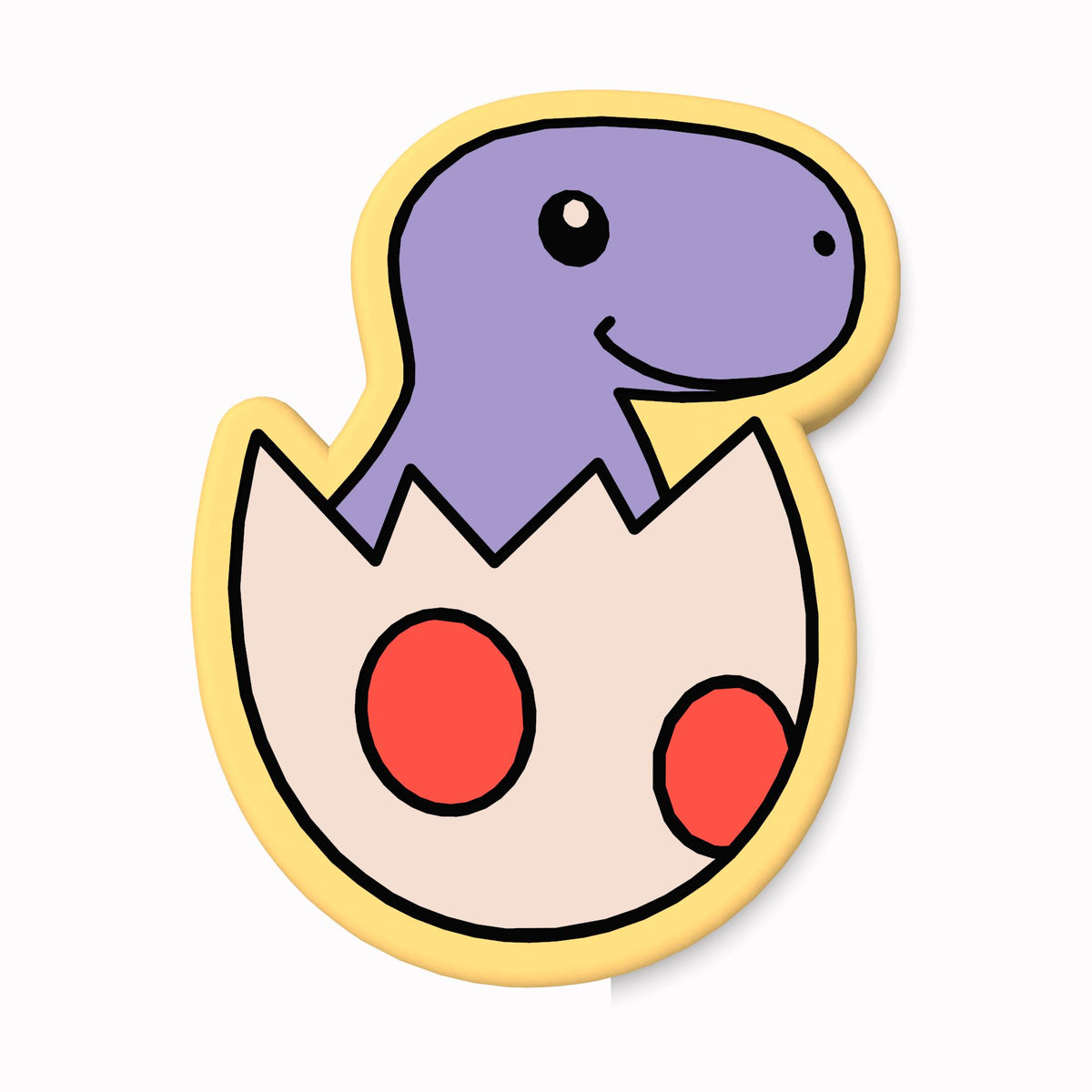Dinosaur Egg Hatching Cookie Cutter | Stamp | Stencil #1