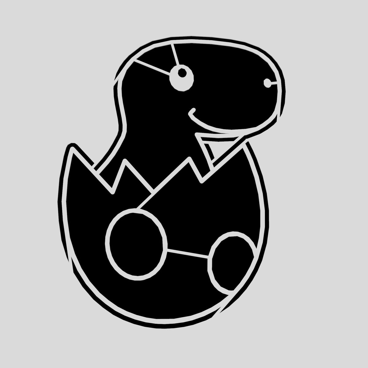 Dinosaur Egg Hatching Cookie Cutter | Stamp | Stencil #1